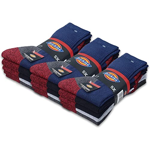 Dickies 15 Paar CUSHIONED CREW Work Socks Herren Arbeitssocken Business Socken Strümpfe Größe 39-50 (39-42, Farbmix) von Dickies