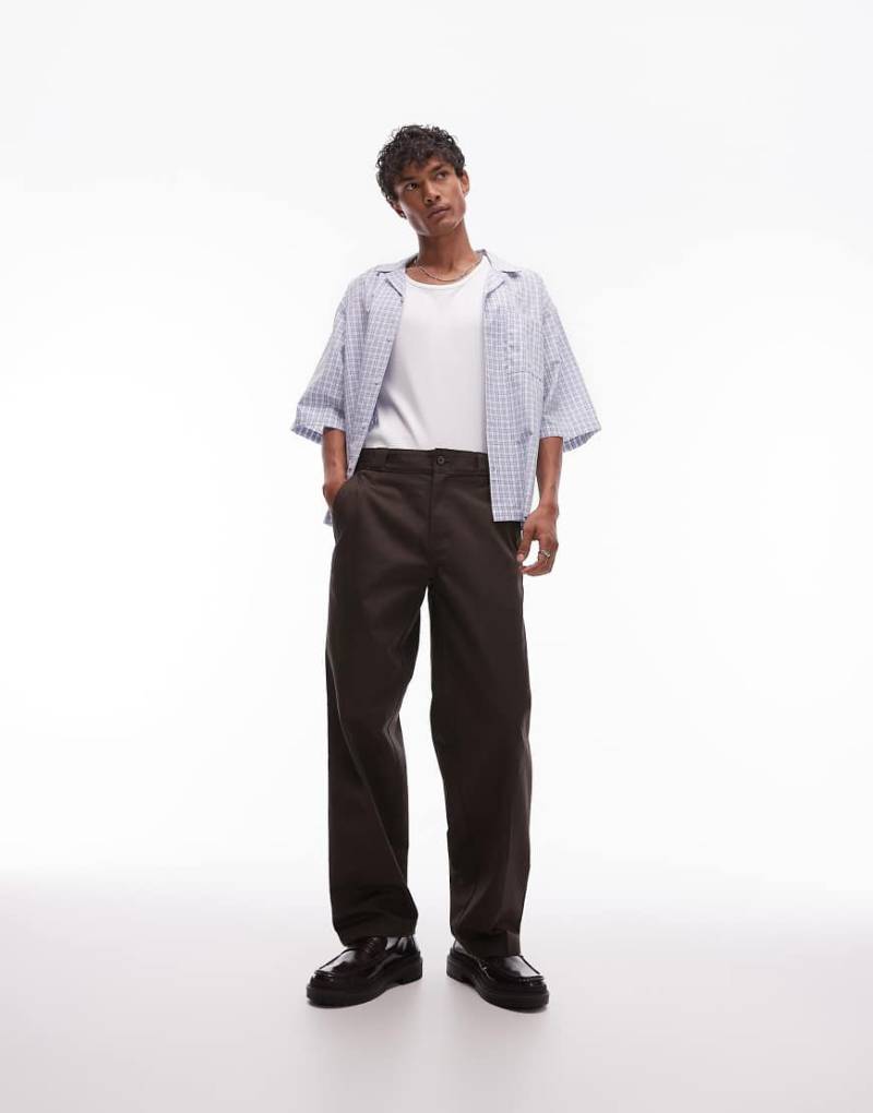 Dickies - 247 - Lockere Baggy Fit Arbeitshose in Dunkelbraun von Dickies