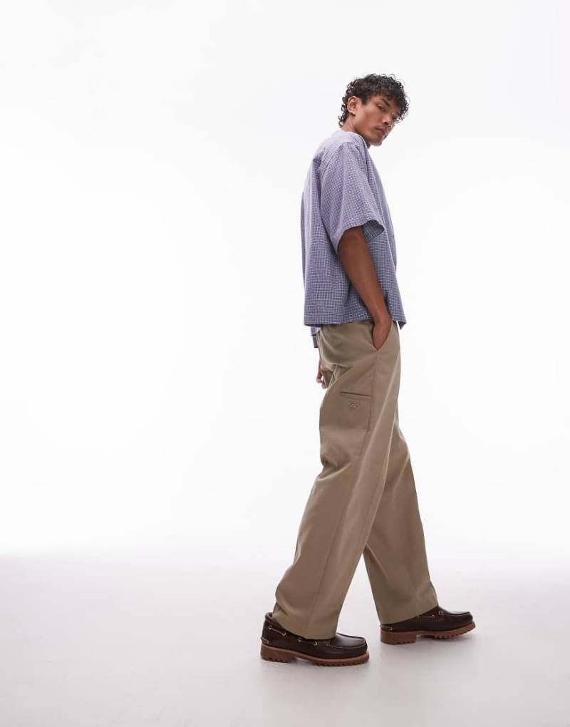 Dickies - 247 - Lockere Baggy Fit Arbeitshose in Hellbraun-Neutral von Dickies