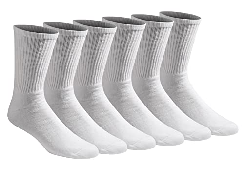 Dickies Herren Multi-Pack Cushion Crew Socken (12er Pack), Weiß (6 Paar), 6-12 von Dickies