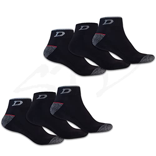 Dickies 6 Paar WORK SNEAKERS Sneaker Socken ArbeitsSneaker Arbeitssocken Füßlinge Größenauswahl 39-50 (as3, numeric, numeric_47, numeric_50, regular, regular, 6 Paar Schwarz, 47-50) von Dickies