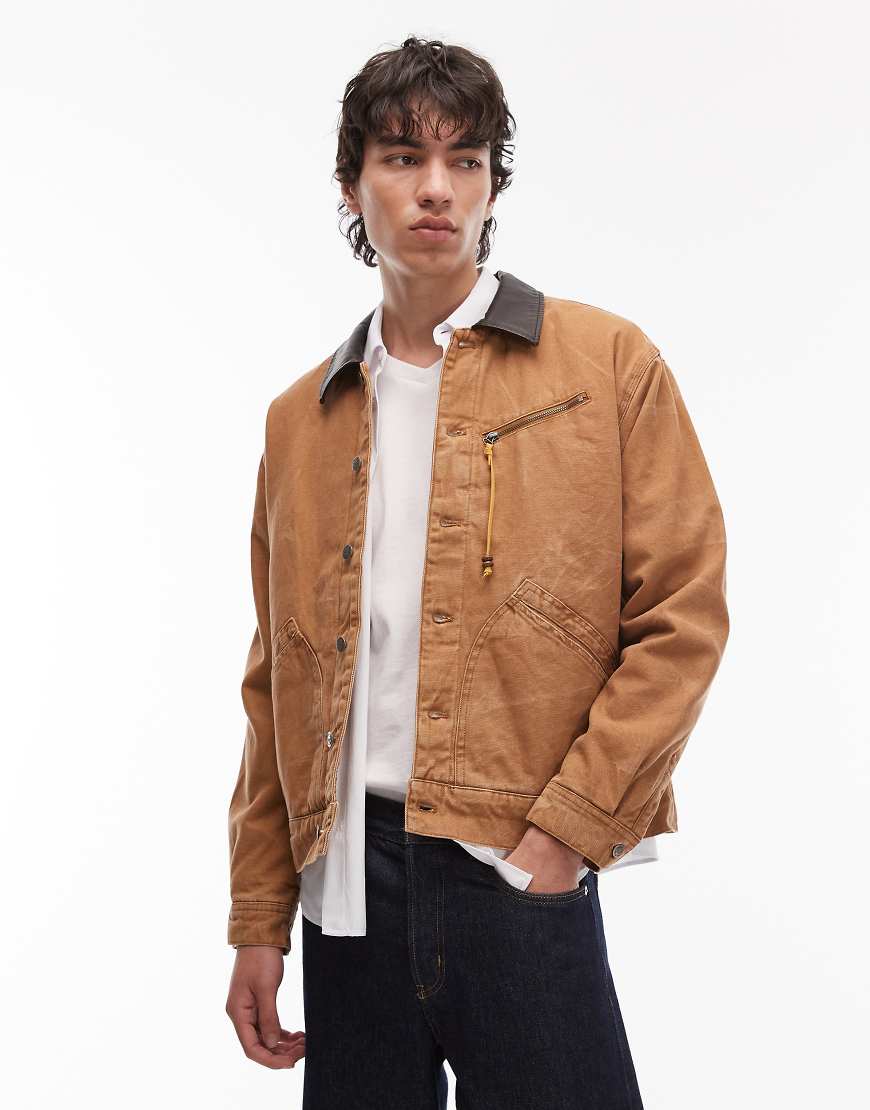 Dickies - APAC - Wattierte Jacke aus Leinen in Hellbraun-Brown von Dickies
