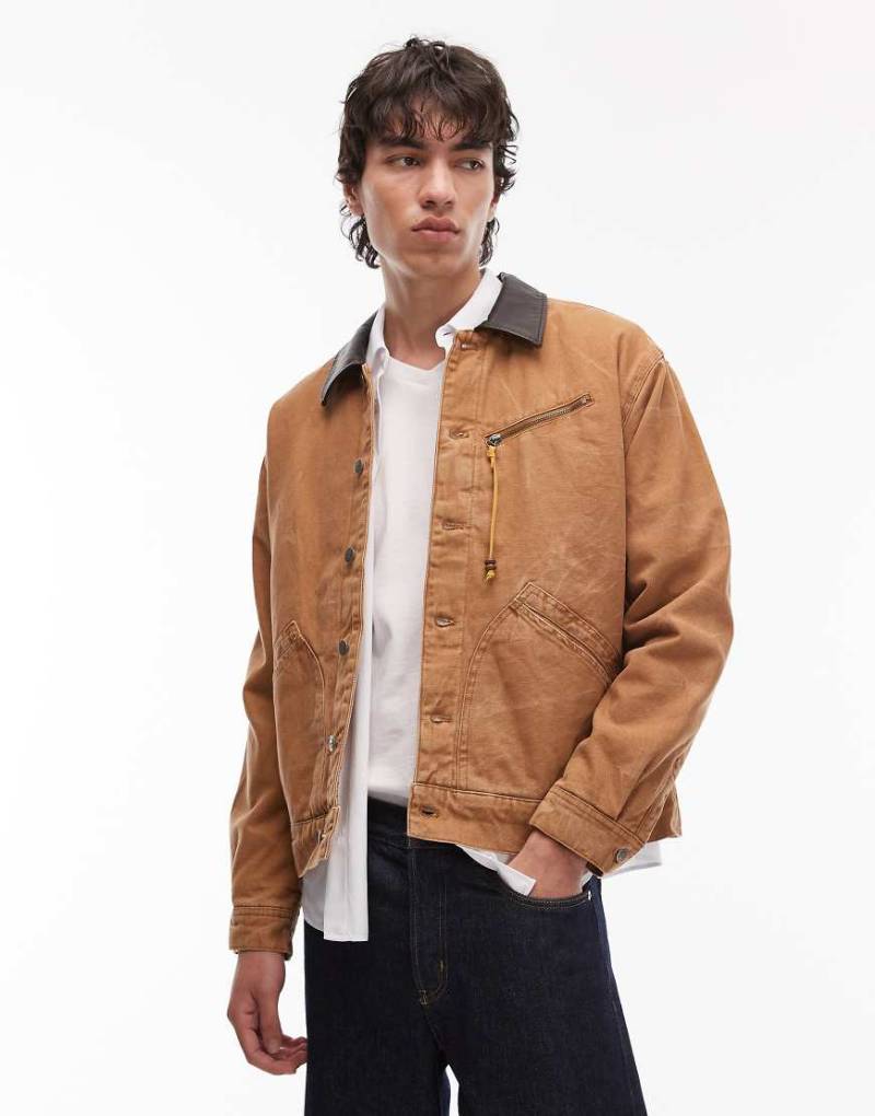 Dickies - APAC - Wattierte Jacke aus Leinen in Hellbraun-Brown von Dickies