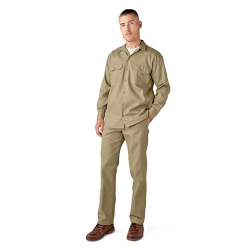 Dickies Arbeitshemd für Herren, langärmelig, Khaki, Large von Dickies