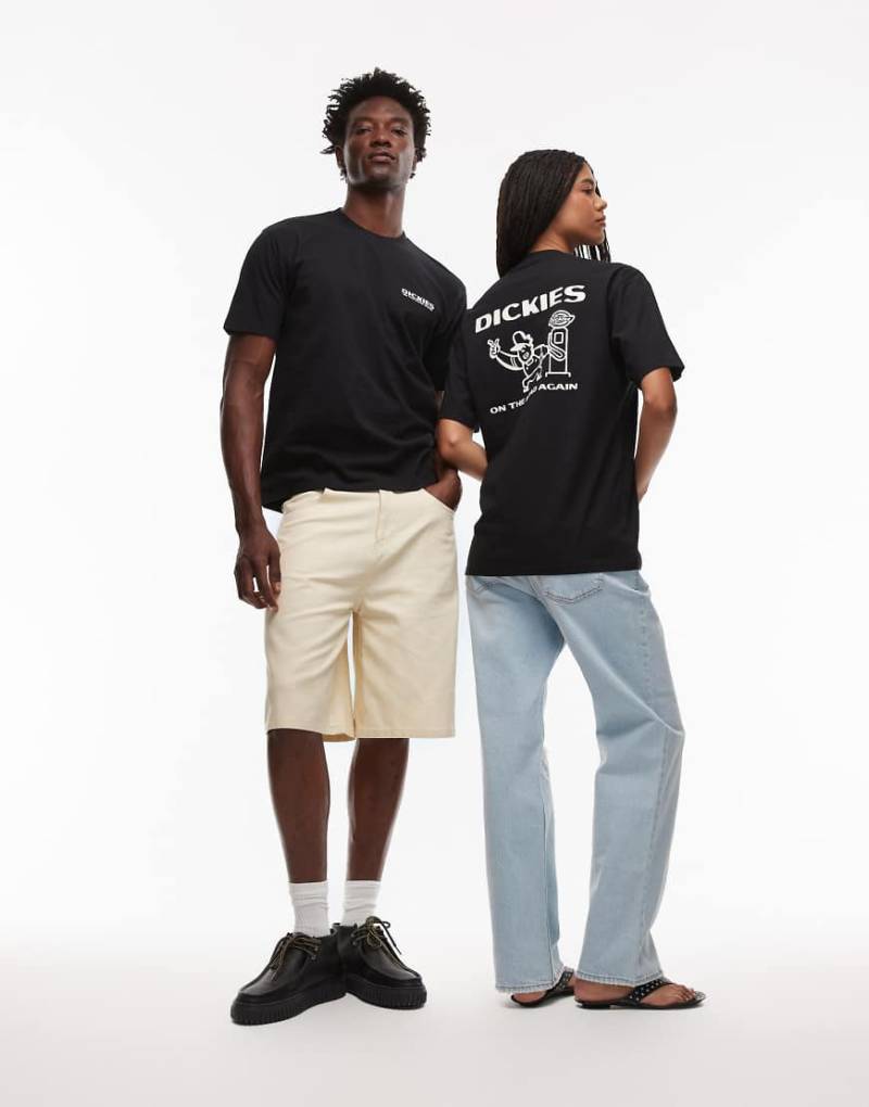 Dickies - Burns - T-Shirt in Schwarz mit Grafikprint am Rücken von Dickies