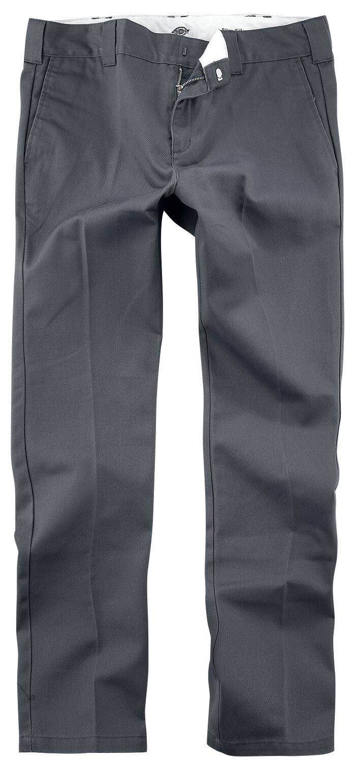 Dickies Chino - Slim Fit Work Pant WE872 - W31L32 bis W40L34 - für Männer - Größe W32L32 - charcoal von Dickies