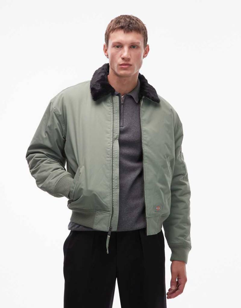 Dickies - Coalfield - Fliegerjacke in Mittelgrün mit Kragendetail von Dickies