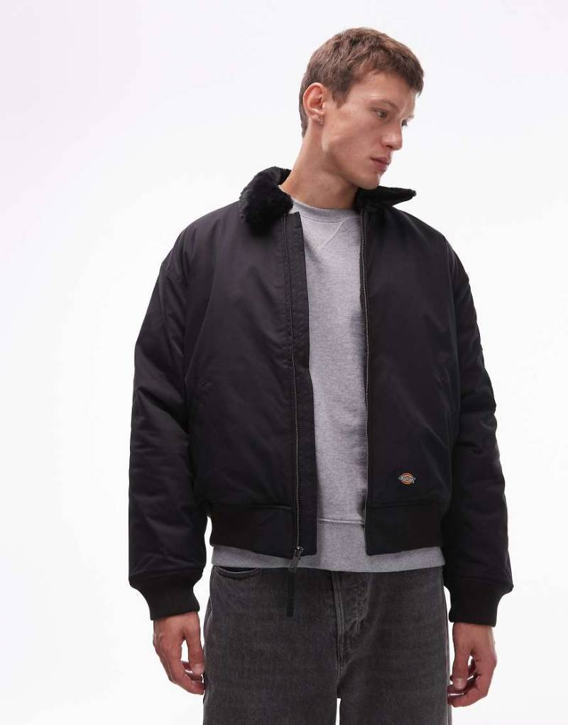 Dickies - Coalfield - Fliegerjacke in Schwarz mit Detail am Kragen von Dickies