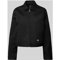 Dickies Cropped Jacke in unifarbenem Design in Black, Größe M von Dickies
