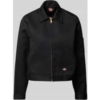 Dickies Cropped Jacke mit Label-Patch Modell 'EISENHOWER' in Black, Größe L von Dickies