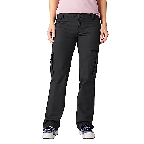 Dickies, Damen, Dickies Cargohose aus Köper, gerade Passform, RINSED BLACK, 4/Regular von Dickies