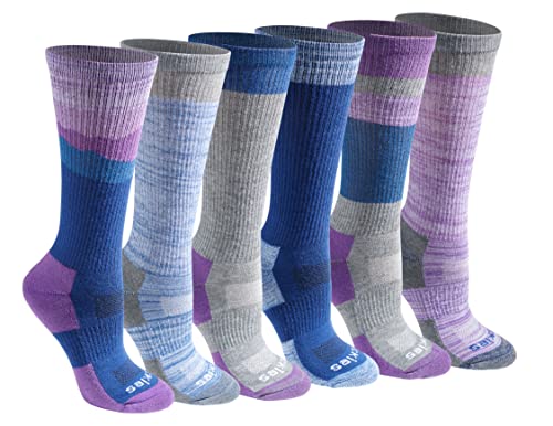 Dickies Damen Dri-tech Fashion Moisture Control Crew, Available in S-XL (5, 6, 12 Pairs) Socken, Blue Mountain (6 Paar), Small (6er Pack) von Dickies