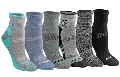 Dickies Damen Dri-tech Moisture Wicking Quarter, Available in M-l (6, 12 Pairs) Socken, Tribal (6 Paar), Medium (6er Pack) von Dickies