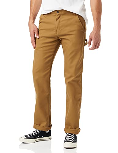 Dickies - Trousers for Men, Duck Carpenter Pants, Regular Fit, Brown Duck, 32W/32L von Dickies