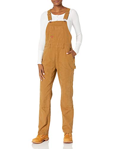 Dickies Damen Latzhose mit Zwei Vorderseiten Overall, Braune Ente, X-Small von Dickies