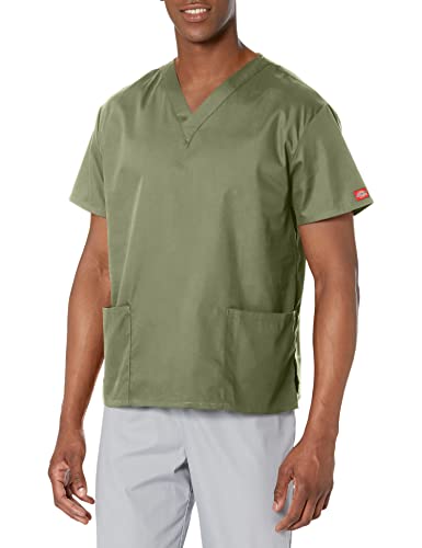 Dickies Damen EDS Signature Scrubs 86706 Missy Fit Top mit V-Ausschnitt Medizinisches Schlupfhemd, Oliv/Blatt für Mich (Leaf It to Me), Klein von Dickies