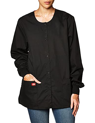 Dickies EDS Signature Damen Jacke zum Aufwärmen mit Druckknöpfen, 86306, Schwarz, Klein von Dickies