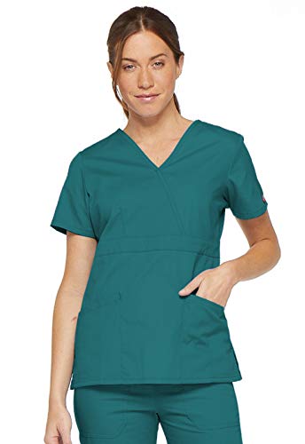 Dickies Damen EDS Signature Scrubs Missy Fit Mock Wrap Top, Blaugrün, Blau, XX-Large Mehr von Dickies