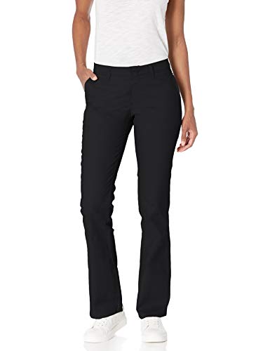 Dickies Damen Stretch-Twill mit Flacher Vorderseite, schmale Passform, Bootcut Hose, Schwarz, 28 von Dickies