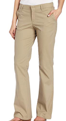 Dickies Damen Flat Front Stretch Twill Pant Slim Fit Bootcut Khakihose, Desert Sand, 50 Lange von Dickies