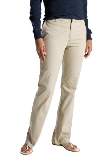 Dickies Damen Flache Vorderseite, Stretch-Twill-Hose, Schmale Passform, Bootcut Khakis, Desert Sand, 38 von Dickies