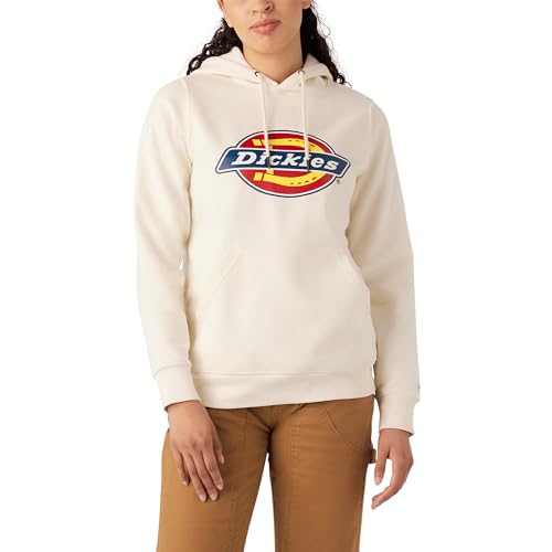 Dickies Damen Heavyweight Logo Fleece Pullover Fleecepullover, antik-weiß, 42 von Dickies