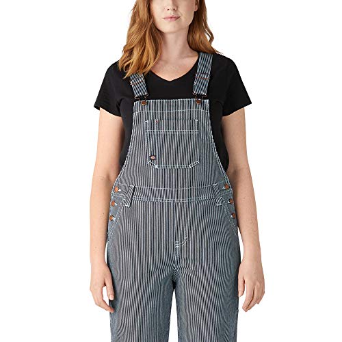 Dickies Damen Hickory Stripe Boyfriend Bib Lätzchen-Overall, Stonewashed HIC, X-Large von Dickies