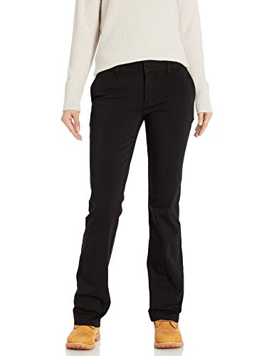 Dickies Damen Perfect Shape Bootcut Twill Pant Arbeitshose, Schwarz abgespült, 40 von Dickies