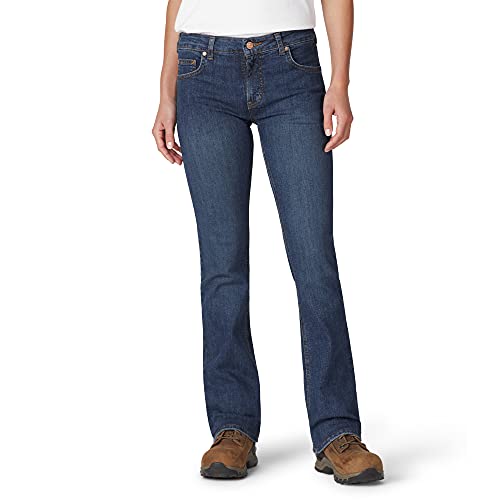 Dickies Damen Perfect Shape Denim Bootcut Stretch Jeans, Stonewashed, Indigoblau, 46 von Dickies