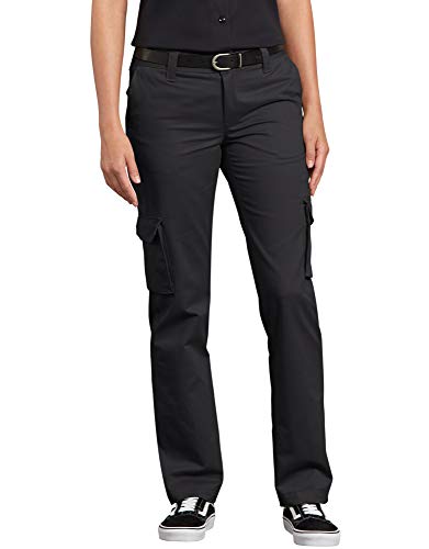 Dickies Damen Relaxed Fit Stretch Cargo Straight Leg Pant Arbeitshose, schwarz, 34 von Dickies