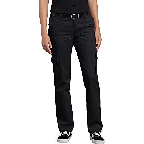 Dickies Damen Relaxed Fit Stretch Cargo Straight Leg Pant Arbeitshose, schwarz, 44 von Dickies