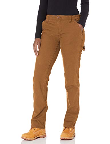 Dickies Damen Relaxed Straight Carpenter Duck Pant Arbeitshose, Braune Ente, 44 von Dickies
