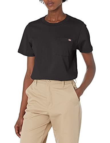 Dickies Damen Short Sleeve Heavyweight Pocket T-Shirt, schwarz, Groß von Dickies