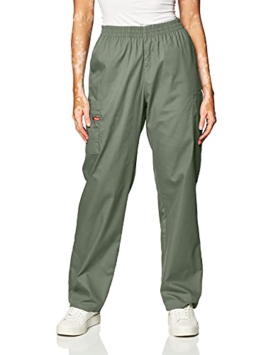 Dickies Damen Signature Elastic Waist Scrubs Pants-ásticaب Schlauch mit elastischem Bund Medizinische Schlupfhose, olivgrün, X-Klein von Dickies