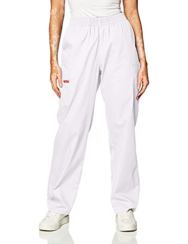 Dickies EDS Signature Damen-Schlupfhose, natürliche Leibhöhe, konisches Bein, 86106, Weiß, M von Dickies