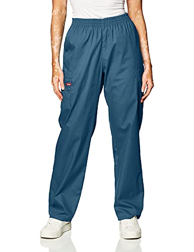 Dickies Damen-Skrubs-Hose mit elastischer Taille - Blau - Klein von Dickies