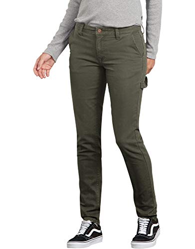 Dickies, Damen, Dickies Zimmermannshose, enge gerade Passform, RNSD MOSSGRN, 29 von Dickies