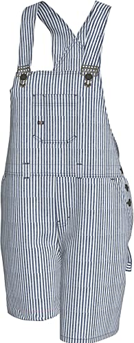 Dickies Damen 17,8 cm Lange Träger Latz-Shortalls, Gespülte Hickory-Streifen, 42 von Dickies