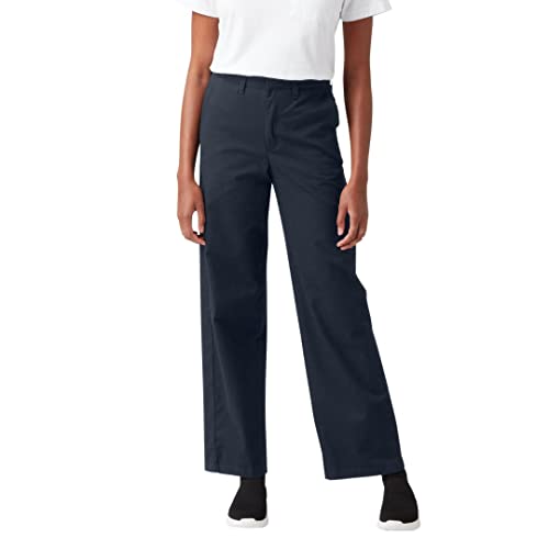 Dickies Damen Twill-Hose mit hohem Bund und weitem Bein, Abgespült Dark Navy, 36 von Dickies