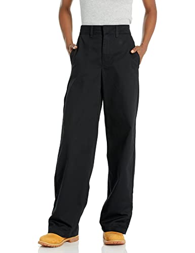 Dickies Damen Twill-Hose mit hohem Bund und weitem Bein, Schwarz gespült, 36 von Dickies