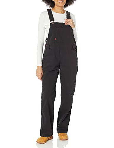 Dickies, Damen, Latzhose im legeren Stil mit geradem Bein, RINSED BLACK, L von Dickies