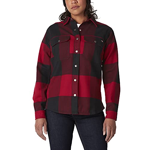 Dickies Damen Women's Duratech Renegade Flannel Hemd, Buffalo gealterter Ziegelstein, Klein von Dickies