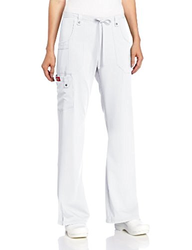 Dickies Damen Xtreme Stretch Fit Kordelzug Schlagbein Medizinische Peeling Hosen, Weiß, L Lang EU von Dickies