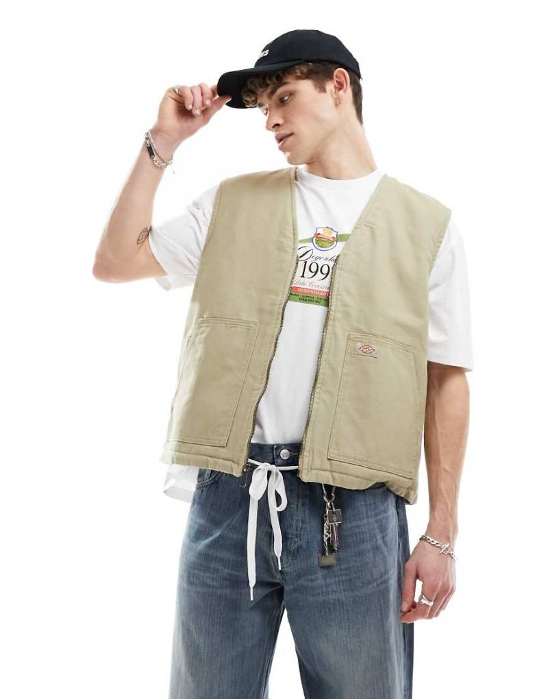 Dickies - Duck - Weste in Hellbraun aus Canvas-Neutral von Dickies