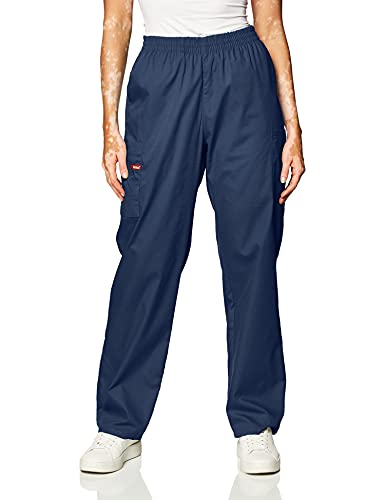 Dickies EDS Signature 86106 Damen-Schlupfhose, natürliche Leibhöhe, konisches Bein, zum Überziehen, Marineblau, Groß von Dickies