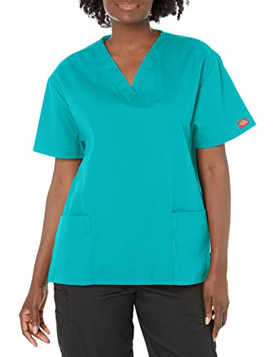 Dickies EDS Signature 86706 Schlupfkasack für Damen, V-Ausschnitt aus weichem, gebürstetem Popeline, Blau (Caribbean Blue), 5X-Large Mehr von Dickies