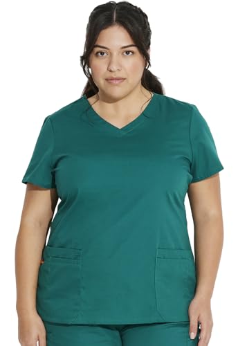 Dickies EDS Signature Scrubs für Damen, Moderne Passform, V-Ausschnitt, Damen-Top aus weichem, gebürstetem Popeline 85906, Jäger, XXX-Large Mehr von Dickies