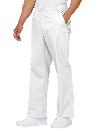 Dickies Herren Signature Elastische Taille Scrubs Hose, Weiss/opulenter Garten, 5X-Groß von Dickies