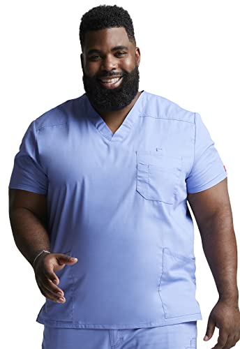 Dickies EDS Signature Herren V-Neck Top, Blau (Ceil Blue), 4X-Large Groß von Dickies