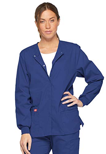 Dickies EDS Signature Damen Jacke zum Aufwärmen mit Druckknöpfen, 86306, Galaxy Blau, Mittel von Dickies